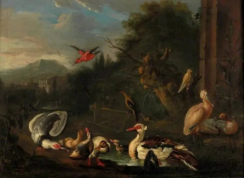 Volaille - Melchior de Hondecoeter image 1 tableau peint à l’huile sur toile