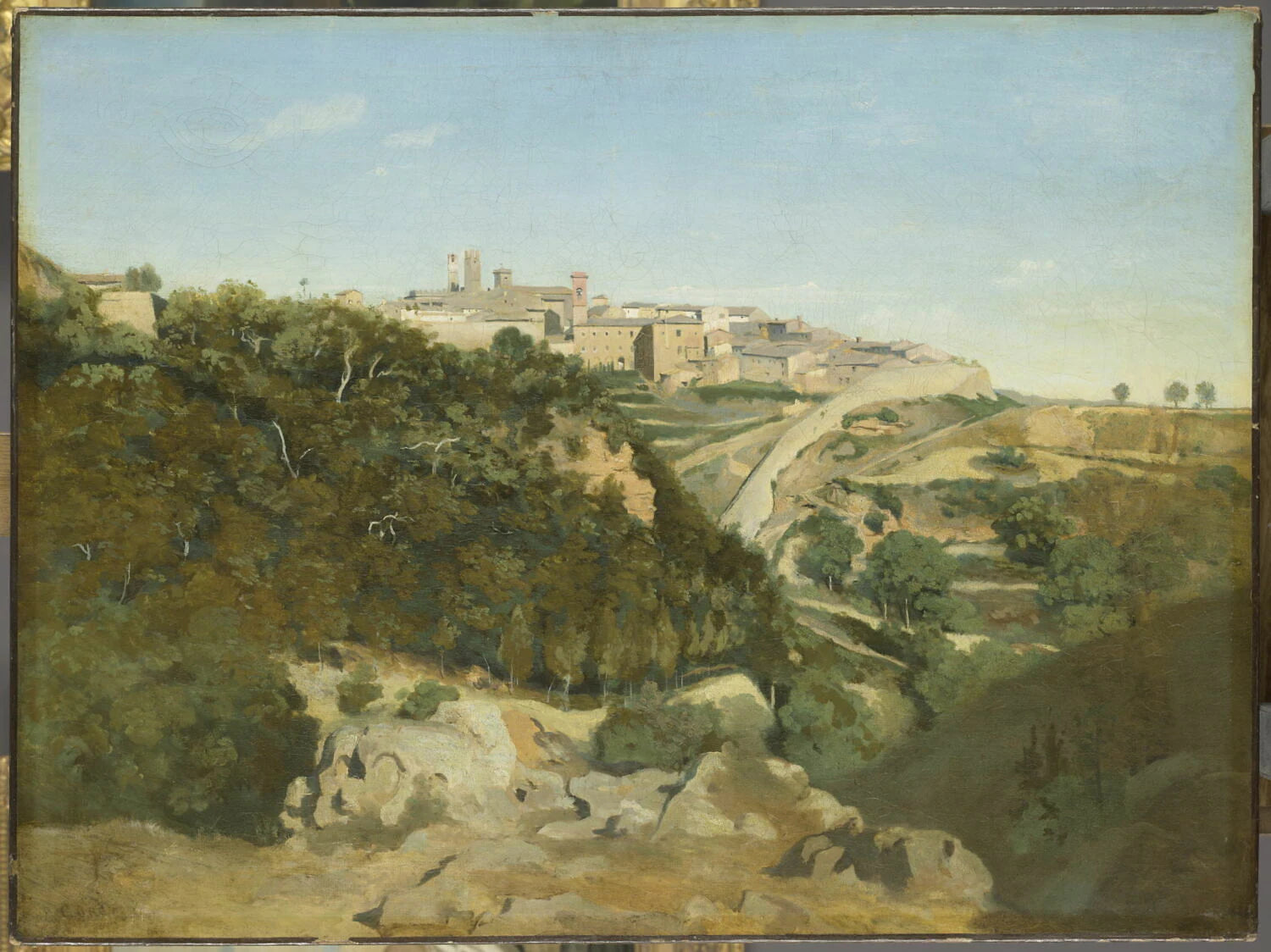 Volterra, l'hôtel de ville - Jean-Baptiste Camille Corot