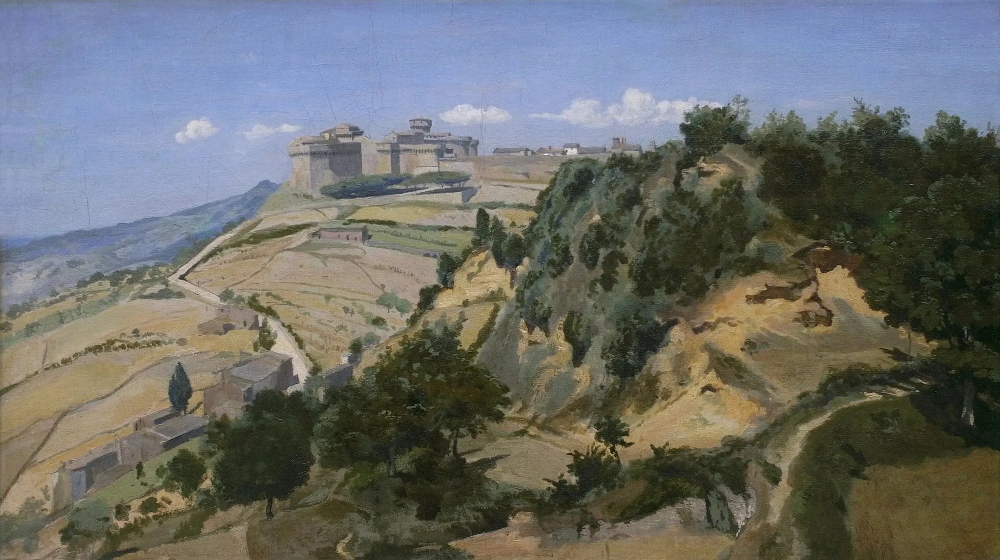 Volterra, la citadelle - Jean-Baptiste Camille Corot image 1 reproduction réalisée par Alpha Reproduction