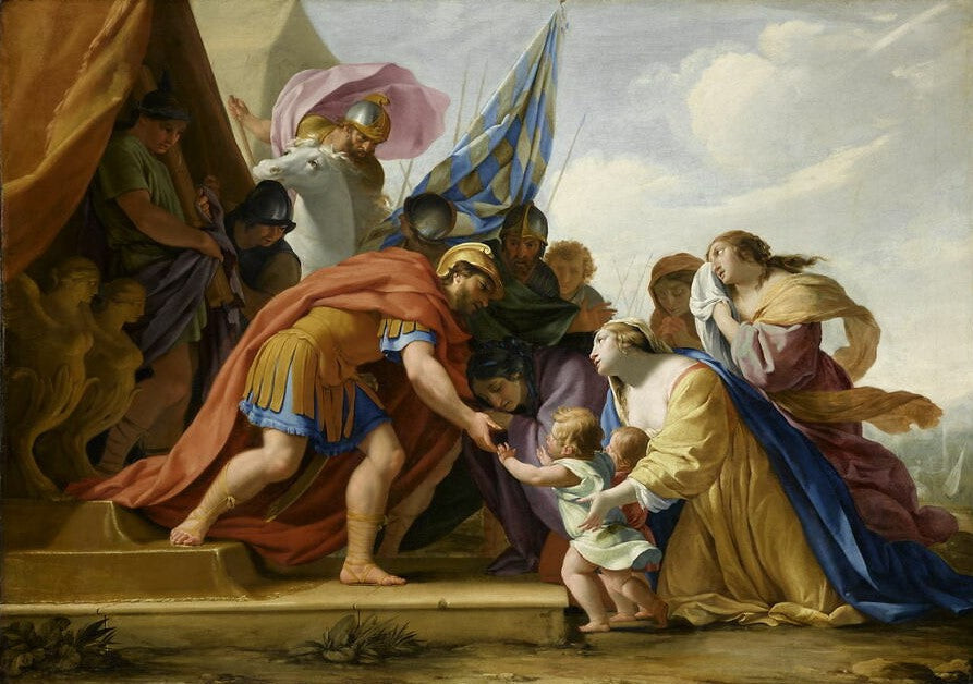Volumnie et Véturie devant Coriolan - Eustache Le Sueur image 1 copie de tableau peinte à la main