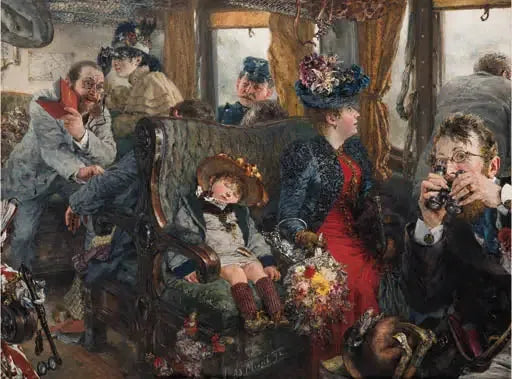 Voyager à travers une belle nature - Adolph von Menzel image 1 reproduction d’œuvre d’art à l’huile