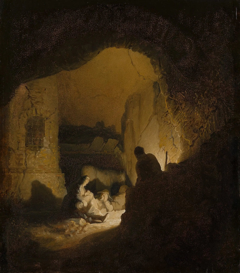 Voyageurs au repos (Repos pendant la fuite en Égypte) - Rembrandt