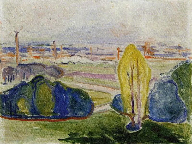 Vue au-delà de Chemnitzal - Edvard Munch