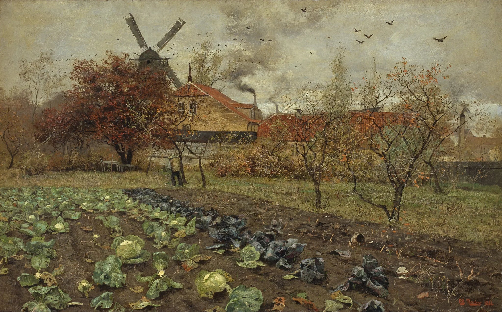 Vue d'Amerikavej à Copenhague - Frits Thaulow image 1 reproduction réalisée par Alpha Reproduction
