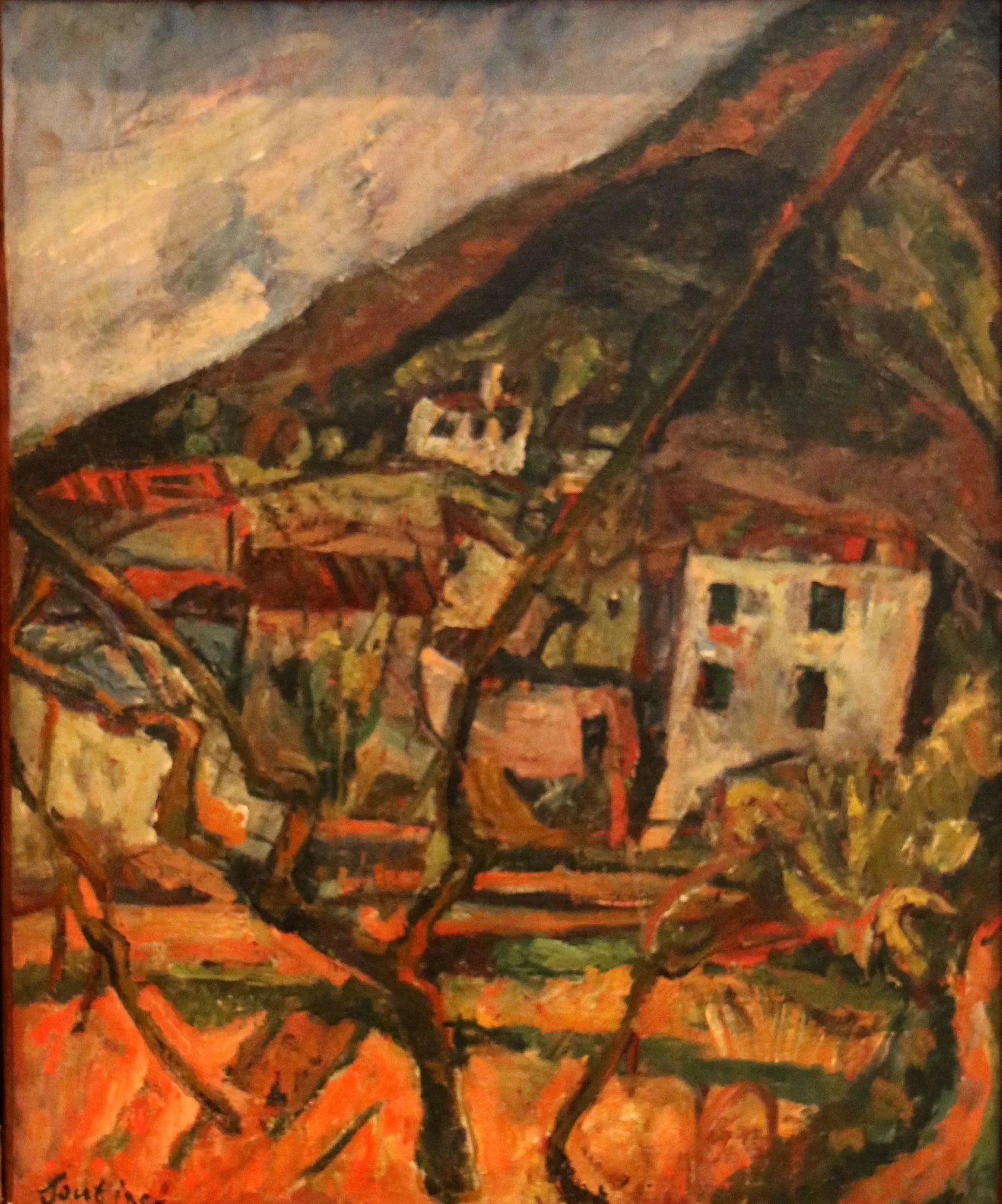 Vue d'un village, Céret en Roussillon - Chaïm Soutine image 1 reproduction de peinture à l’huile