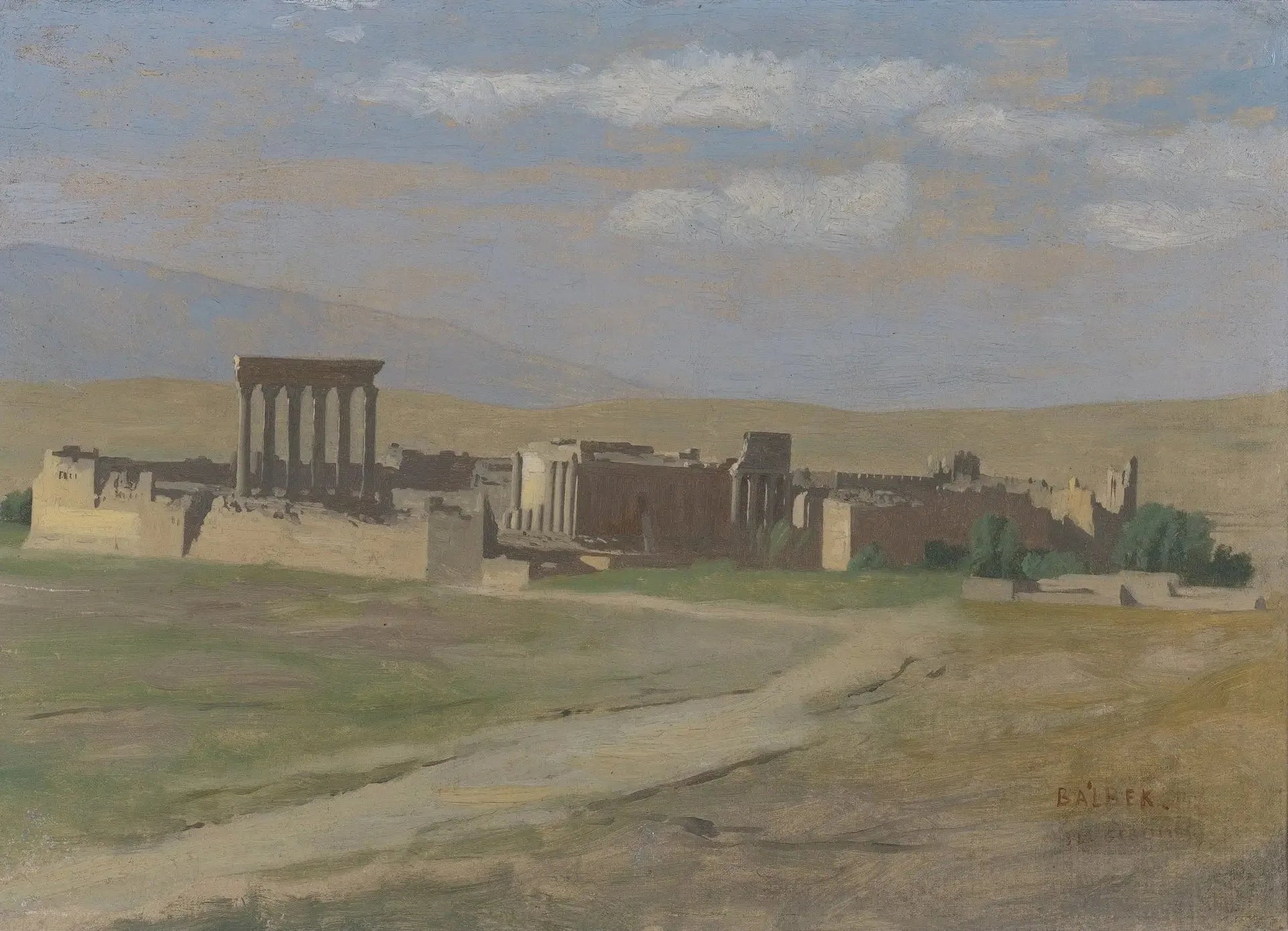Vue de Baalbek - Jean-Léon Gérôme image 1 tableau peint à l’huile sur toile