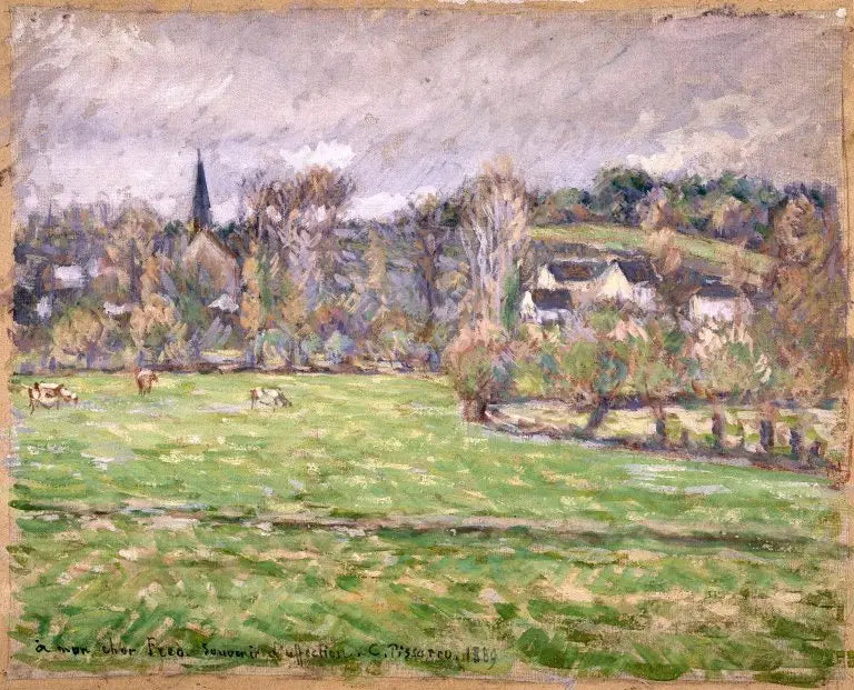 Vue de Bazincourt - Camille Pissarro image 1 copie de tableau peinte à la main