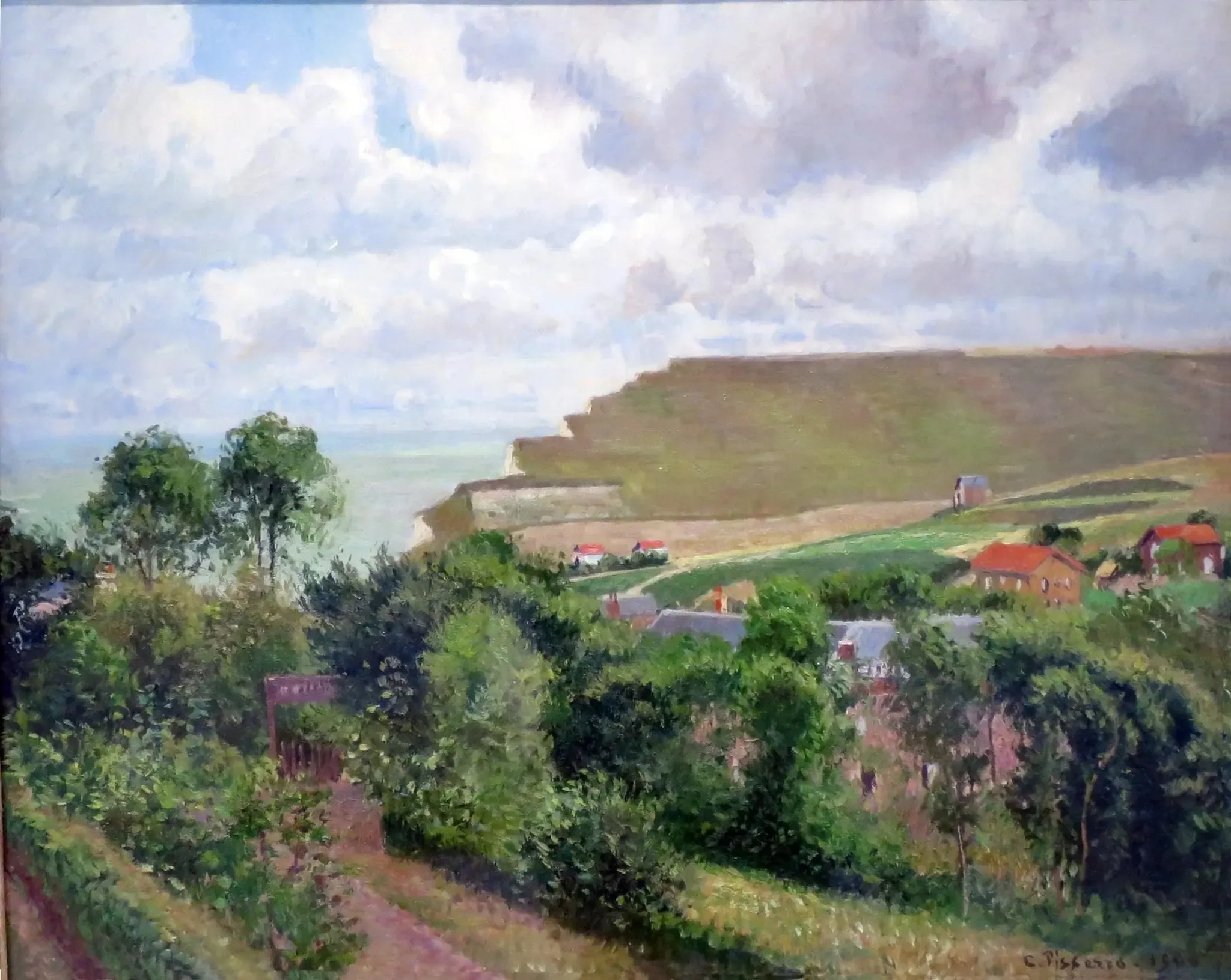 Vue de Berneval - Camille Pissarro image 1 tableau peint à l’huile sur toile