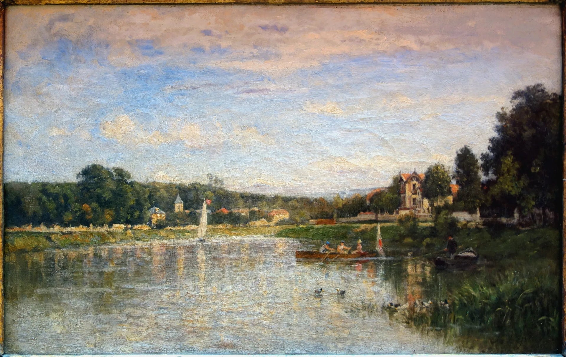 Vue de Brie-sur-Marne - Stanislas Lépine image 1 tableau peint à l’huile sur toile