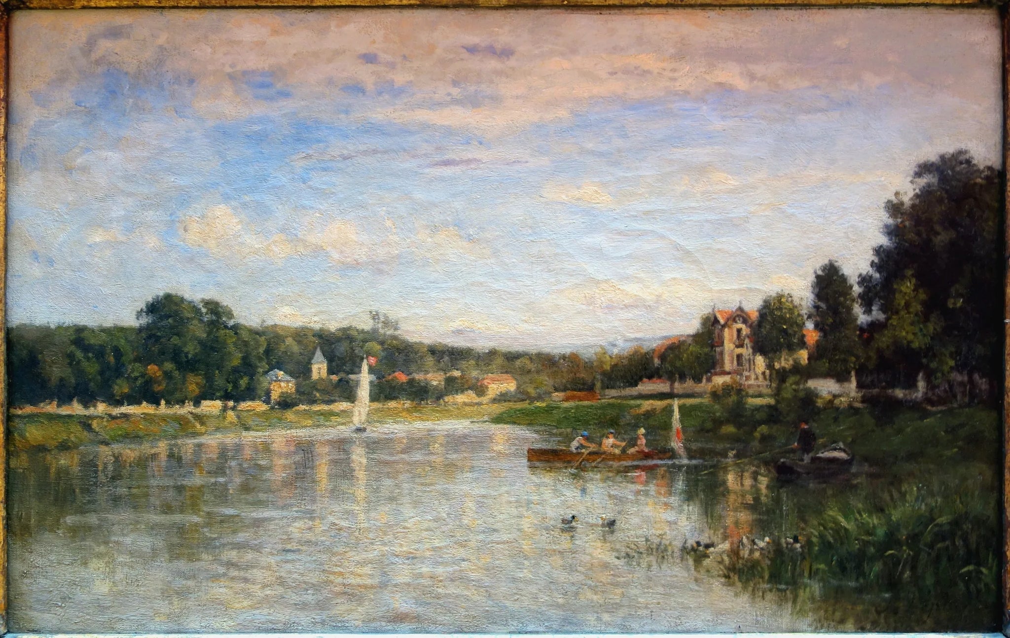 Vue de Brie-sur-Marne - Stanislas Lépine image 1 tableau peint à l’huile sur toile