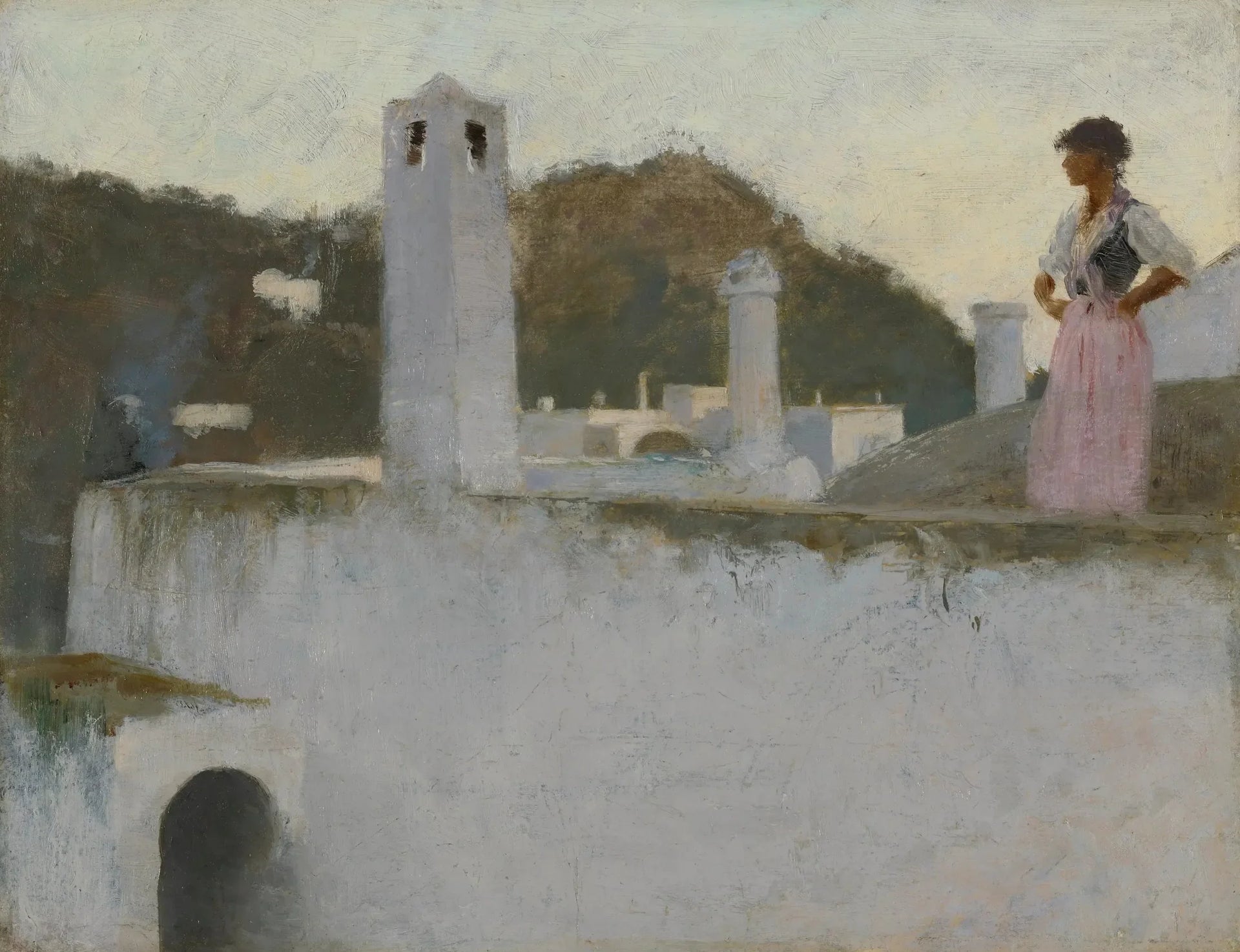 Vue de Capri - John Singer Sargent image 1 copie peinte à la main à l’huile