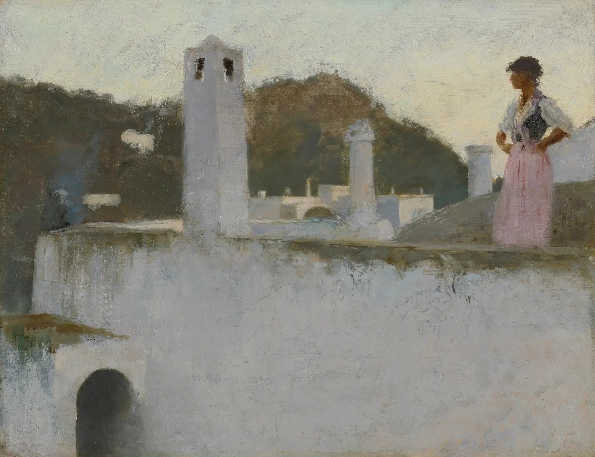 Vue de Capri - John Singer Sargent image 1 copie peinte à la main à l’huile