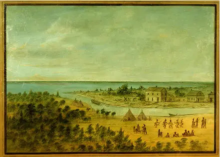 Vue de Chicago en 1837 - George Catlin image 1 copie de tableau peinte à la main