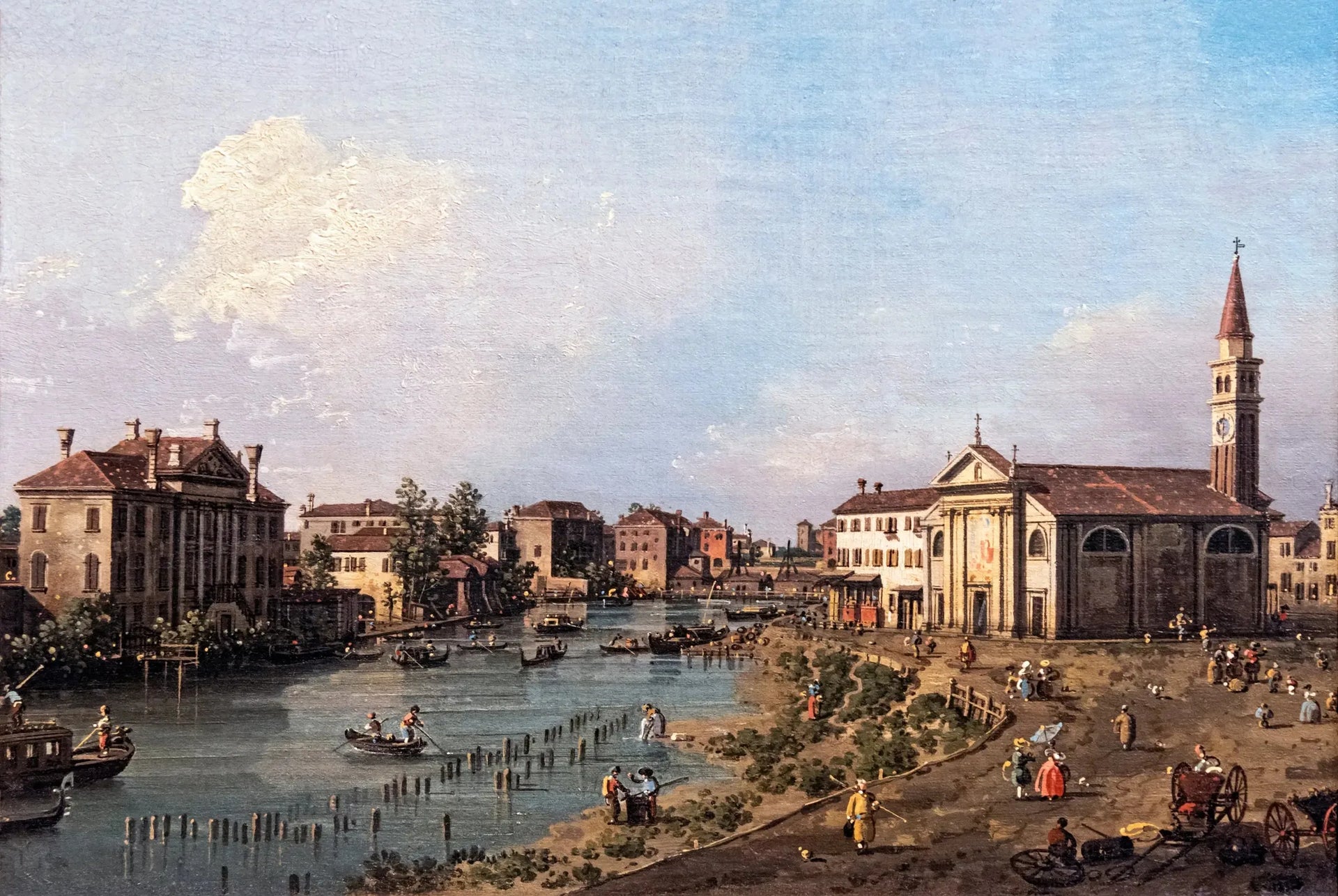 Vue de Dolo - Canaletto image 1 reproduction d’œuvre d’art à l’huile