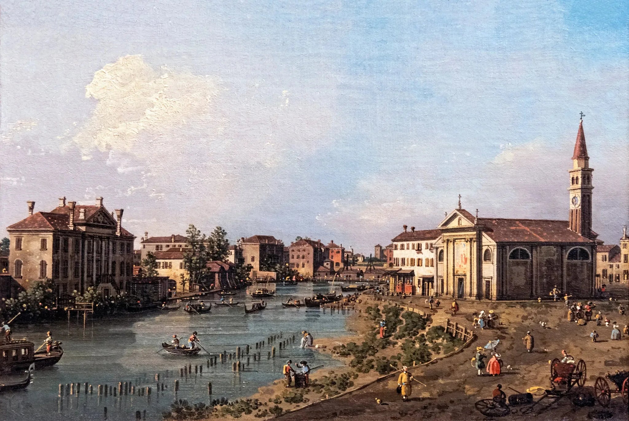 Vue de Dolo - Canaletto image 1 reproduction d’œuvre d’art à l’huile