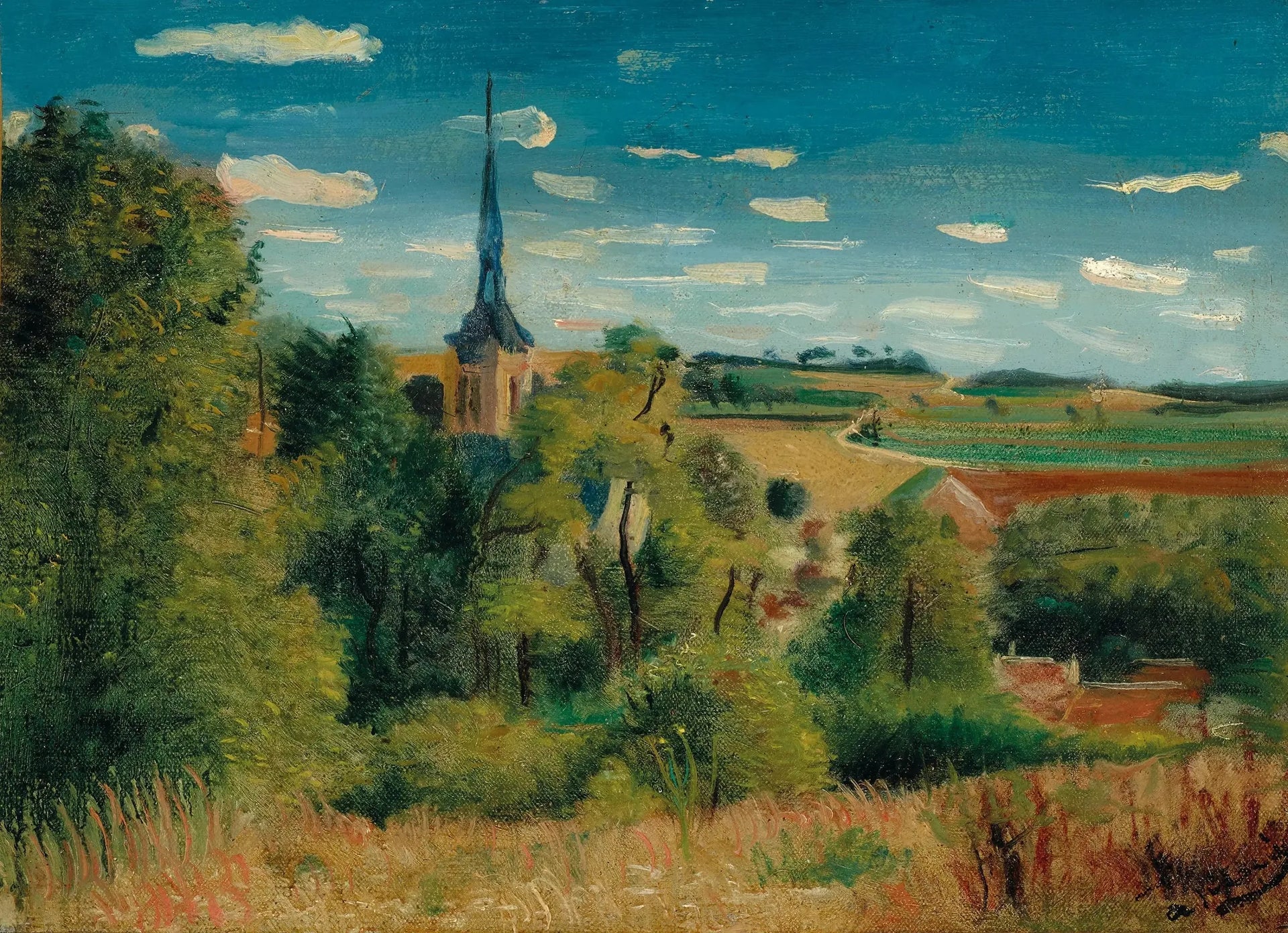 Vue de Donnemarie-en-Montois - André Derain image 1 copie de tableau peinte à la main
