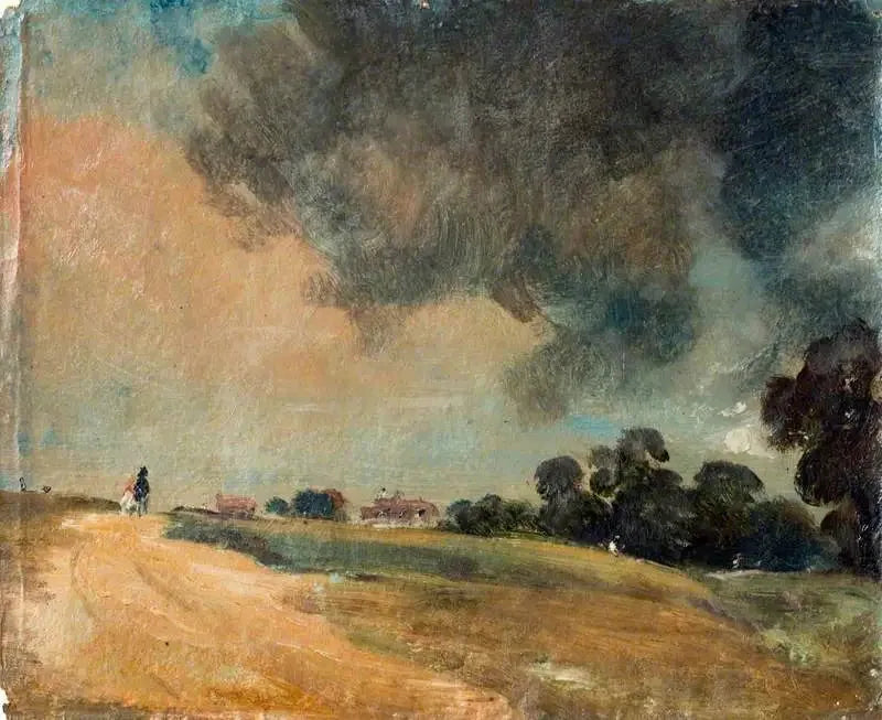 Vue de Hampstead, vers l'est - John Constable image 1 reproduction artisanale de tableau