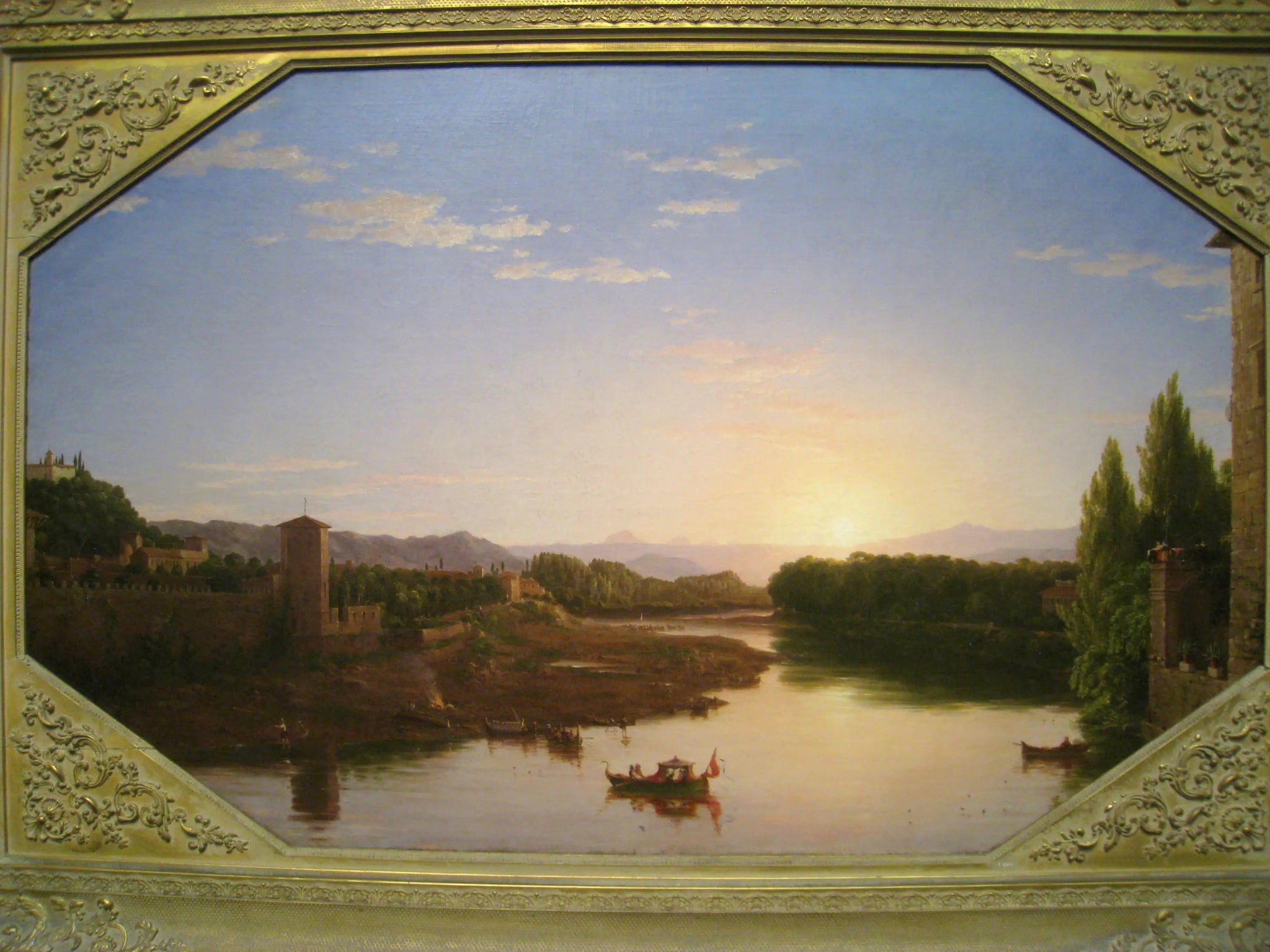 Vue de l'Arno, près de Florence - Thomas Cole image 1 tableau peint à l’huile sur toile