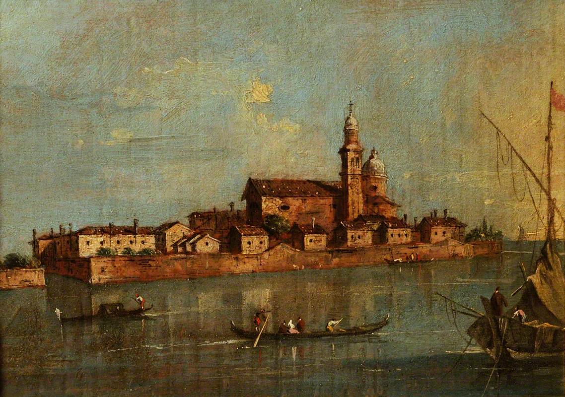 Vue de l'île de San Andrea della Certosa, Venise - Francesco Guardi image 1 copie peinte à la main à l’huile