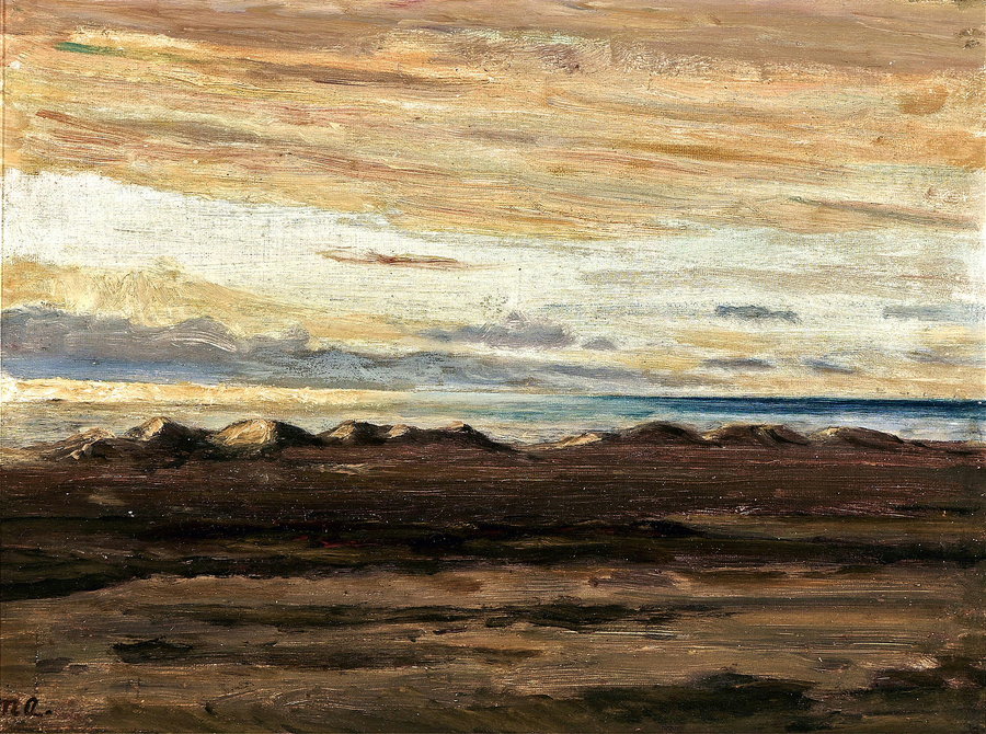 Vue de la mer au crépuscule. - Michael Peter Ancher