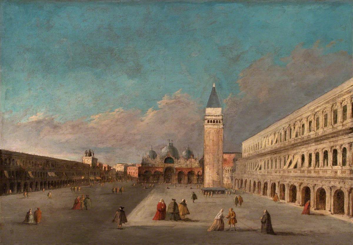 Vue de la place Saint-Marc, Venise - Francesco Guardi image 1 reproduction réalisée par Alpha Reproduction