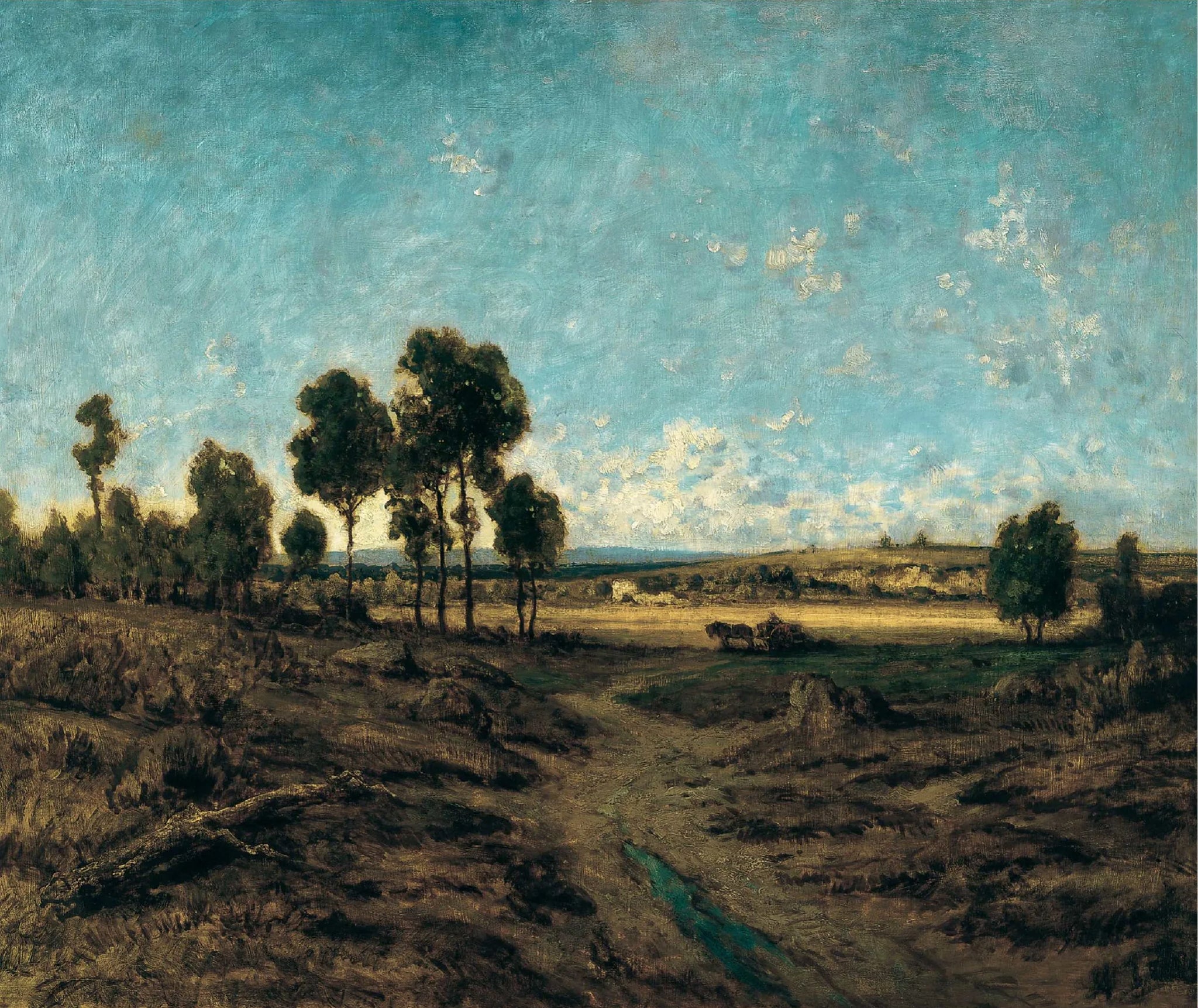 Vue de la plaine de Montmartre - Théodore Rousseau image 1 tableau peint à l’huile sur toile