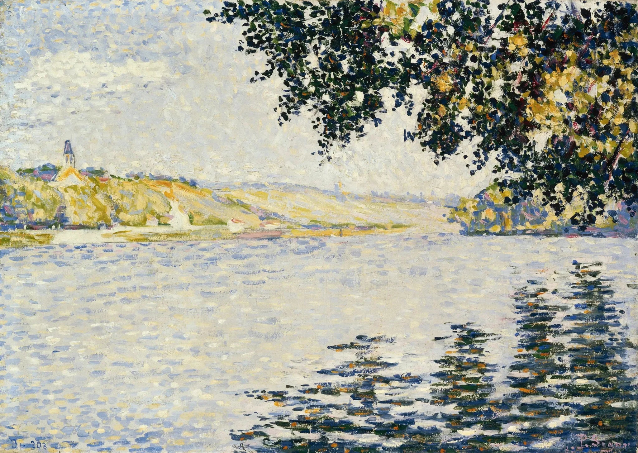 Vue de la Seine à Herblay - Paul Signac image 1 reproduction d’œuvre d’art à l’huile