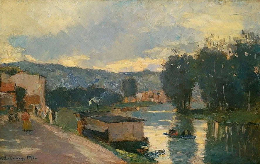 Vue de la Seine au Bas-Meudon - Albert Lebourg image 1 reproduction de peinture à l’huile