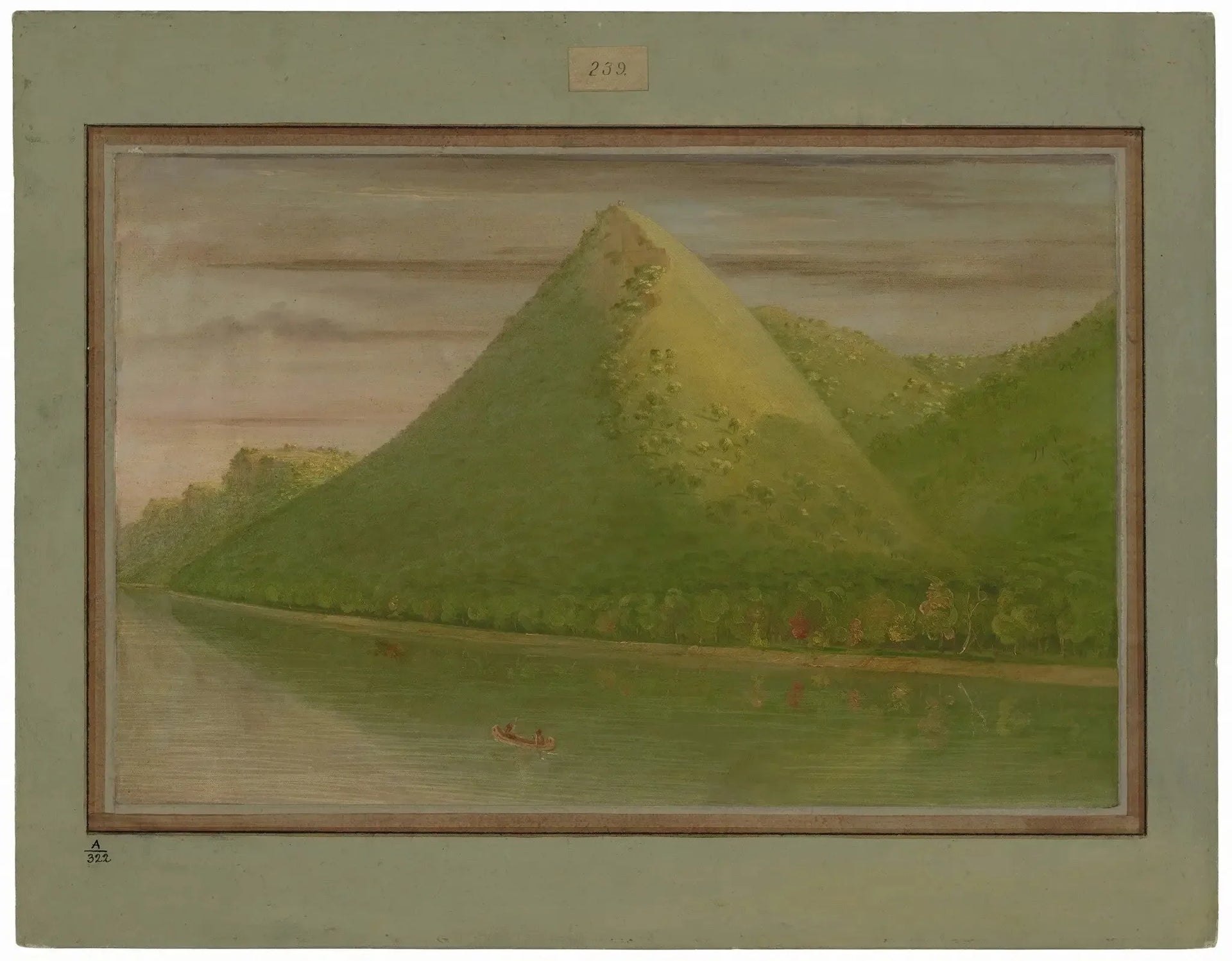 Vue de la « Tente du Brochet » - George Catlin image 1 tableau peint à l’huile sur toile