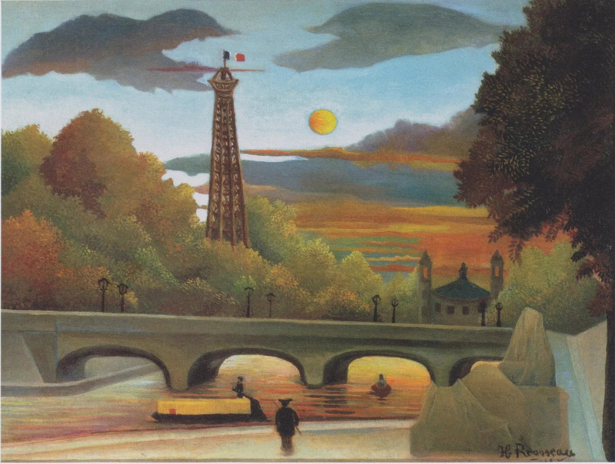Vue de la tour Eiffel - Henri Rousseau image 1 reproduction artisanale de tableau