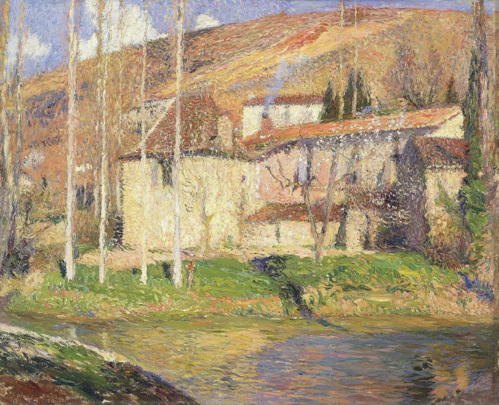 Vue de Labastide-du-Vert (Midi-Pyrénées) - Henri-Jean Guillaume Martin image 1 copie de tableau peinte à la main
