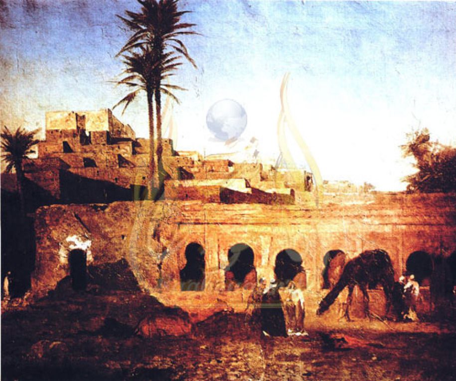 Vue de Laghouat - Eugène Fromentin image 1 reproduction d’œuvre d’art à l’huile