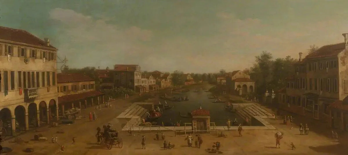 Vue de Mestre - Canaletto image 1 reproduction d’œuvre d’art à l’huile