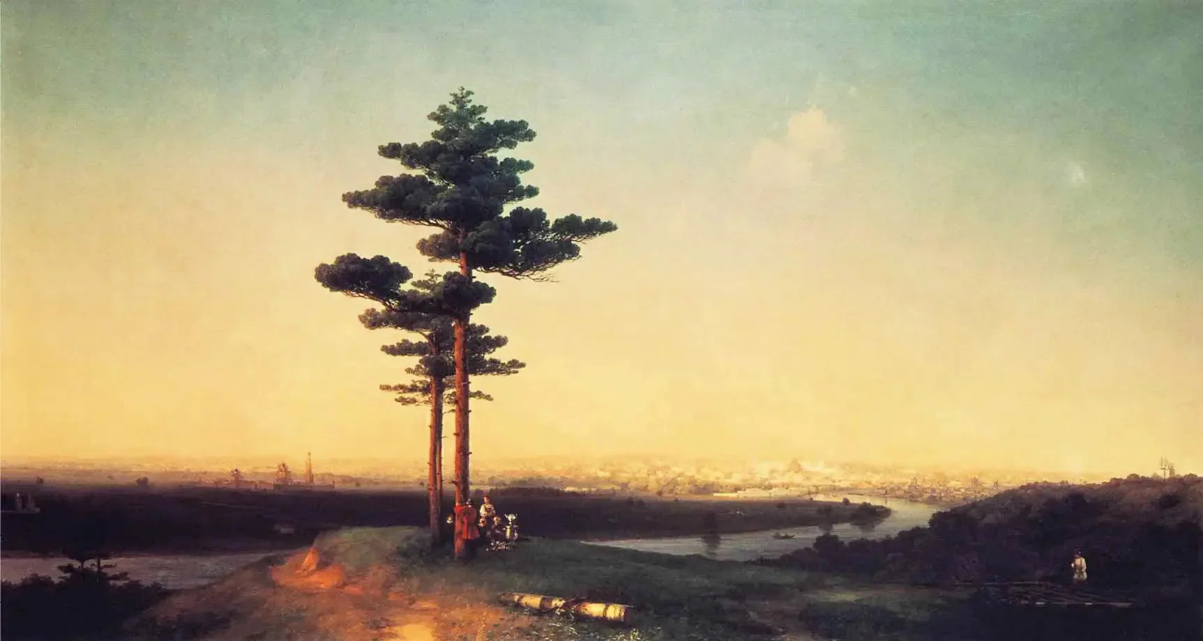 Vue de Moscou depuis la colline des Moineaux - Ivan Aïvazovski image 1 reproduction de peinture à l’huile
