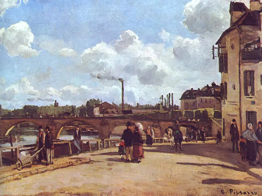Vue de Pontoise Quai du Pothuis - Camille Pissarro