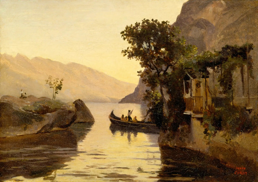 Vue de Riva, Tyrol italien - Jean-Baptiste Camille Corot
