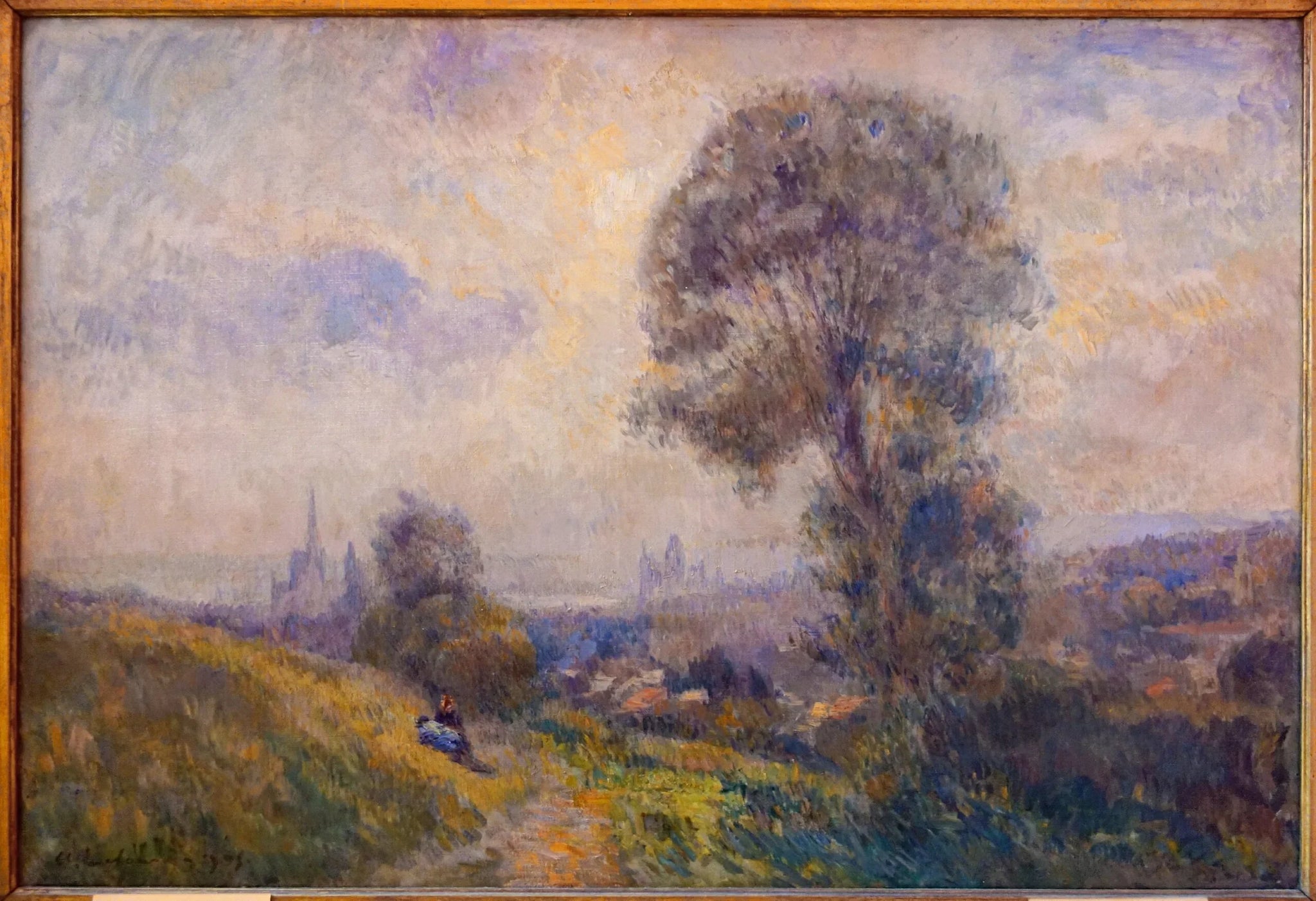 Vue de Rouen depuis le mont Gargan - Albert Lebourg image 1 reproduction artisanale de tableau