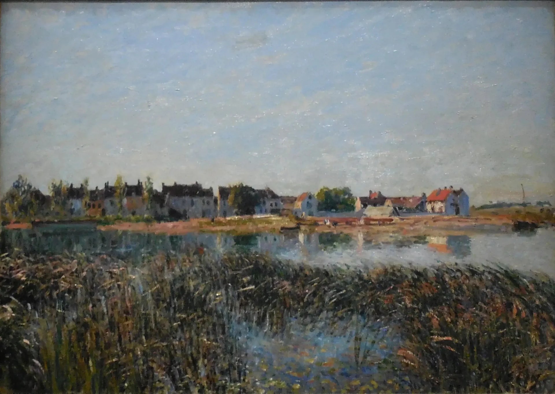Vue de Saint-Mammès - Alfred Sisley image 1 copie peinte à la main à l’huile