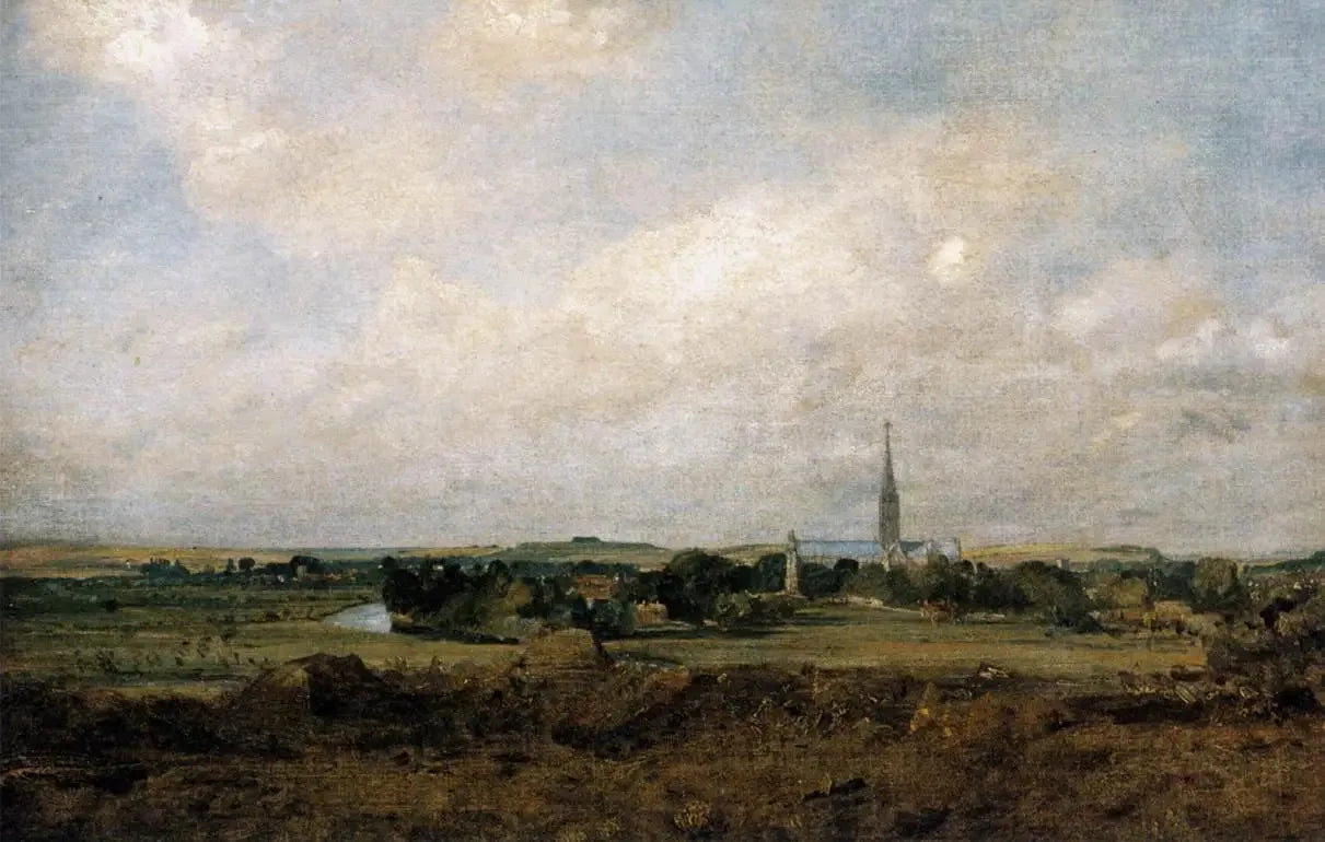Vue de Salisbury - John Constable image 1 reproduction artisanale de tableau