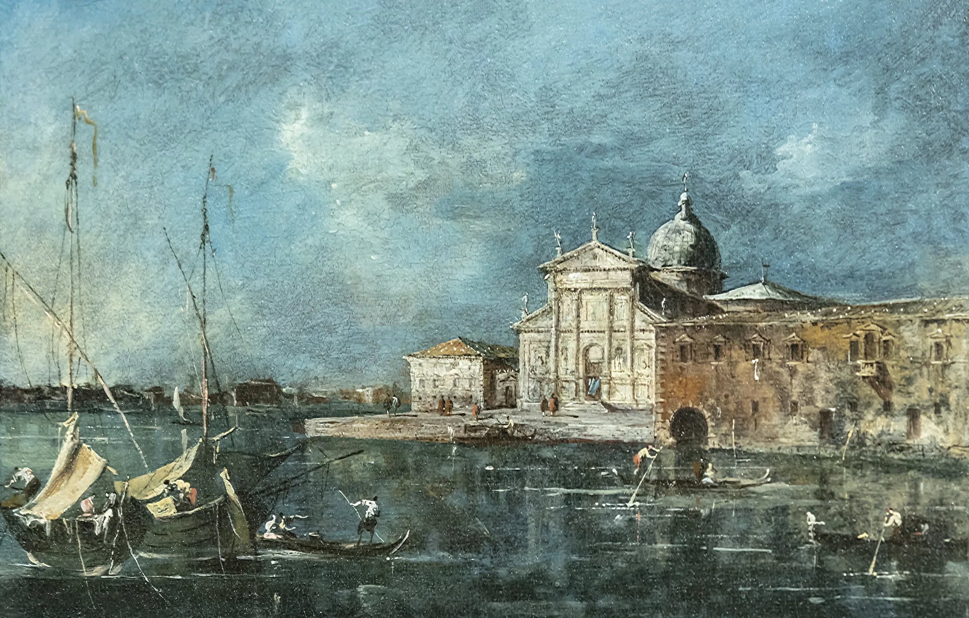 Vue de San Giorgio Maggiore de Venise - Francesco Guardi image 1 copie peinte à la main à l’huile