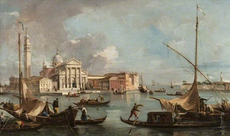 Vue de San Giorgio Maggiore, Venise - Francesco Guardi image 1 tableau peint à l’huile sur toile