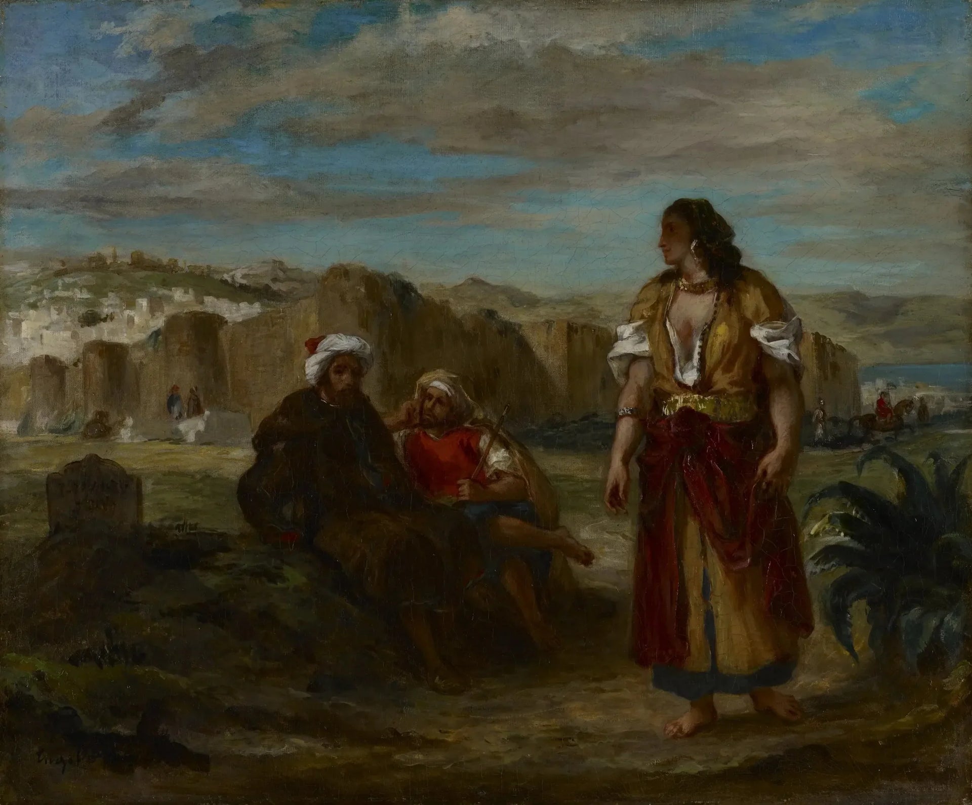 Vue de Tanger - Eugène Delacroix image 1 reproduction de peinture à l’huile