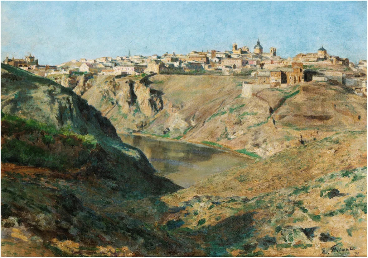 Vue de Tolède - Émile Friant image 1 copie de tableau peinte à la main