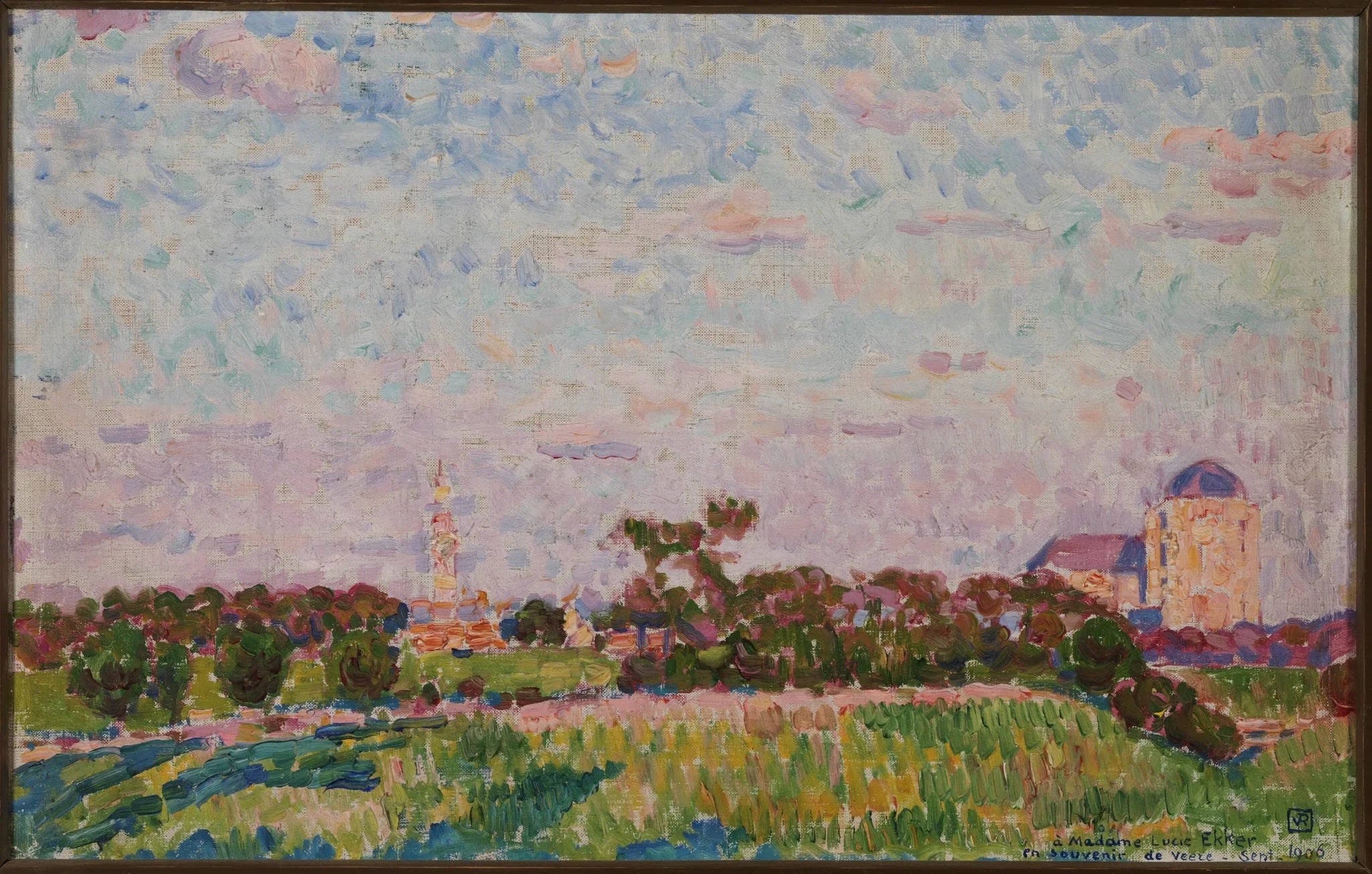 Vue de Veere - Théo van Rysselberghe image 1 reproduction de peinture à l’huile