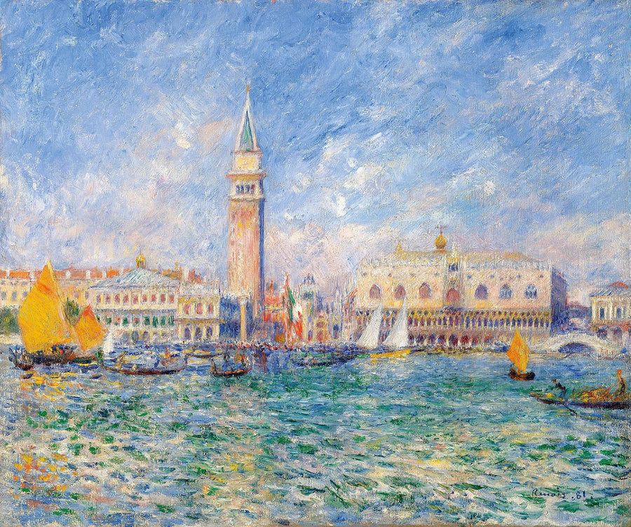 Vue de Venise, le palais des Doges - Pierre-Auguste Renoir image 1 copie de tableau peinte à la main