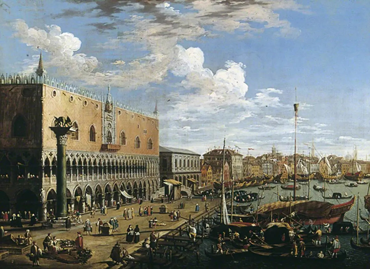 Vue de Venise, Palais des Doges - Canaletto image 1 copie de tableau peinte à la main