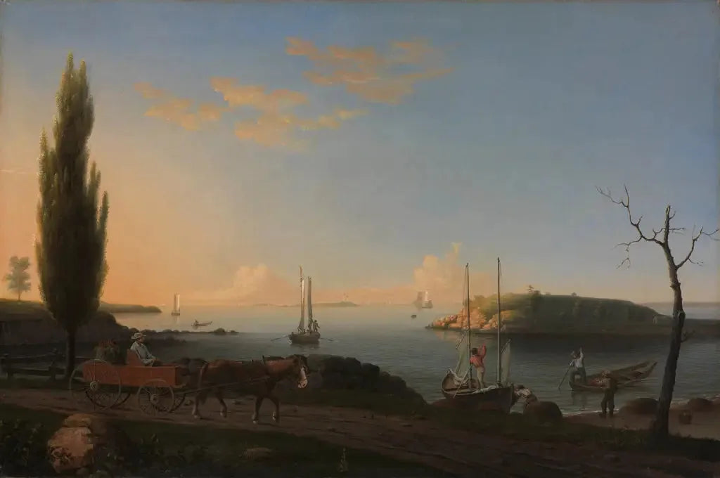 Vue depuis Kettle Cove, Manchester-by-the-Sea - Fitz Henry Lane image 1 reproduction d’œuvre d’art à l’huile