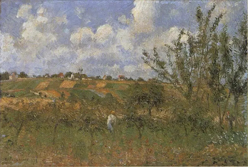 Vue depuis la côte des Gratte-Coqs, Pontoise - Camille Pissarro image 1 reproduction d’œuvre d’art à l’huile