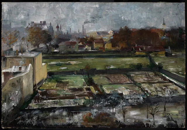 Vue depuis le studio de Munich - Lovis Corinth image 1 copie peinte à la main à l’huile