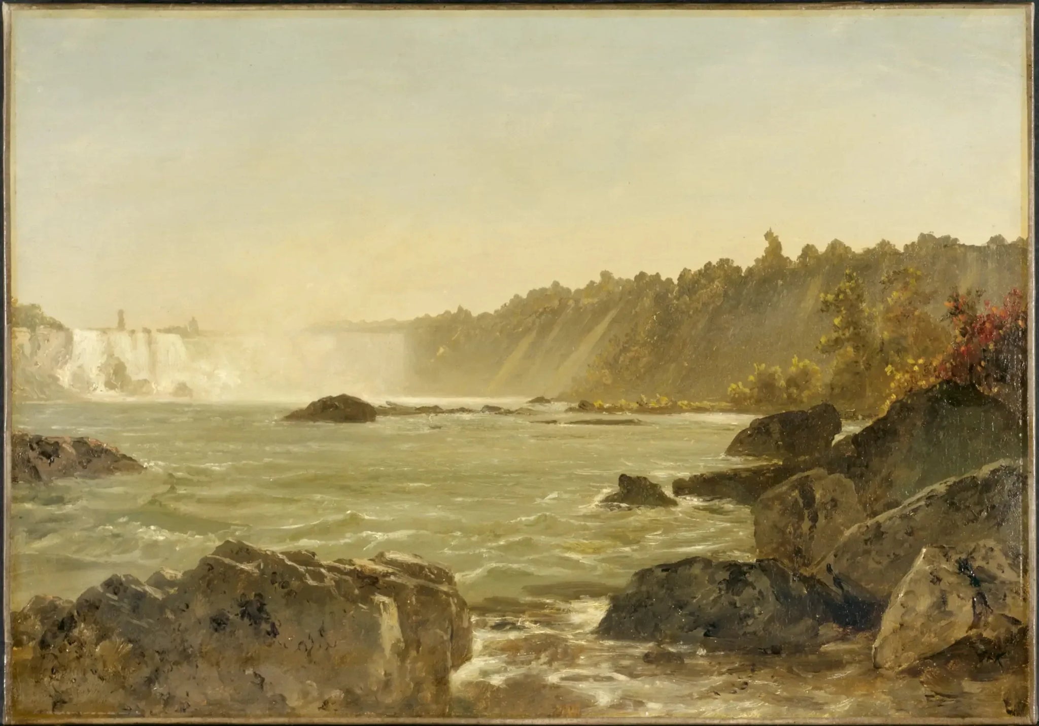 Vue des chutes du Niagara - John Frederick Kensett image 1 copie peinte à la main à l’huile